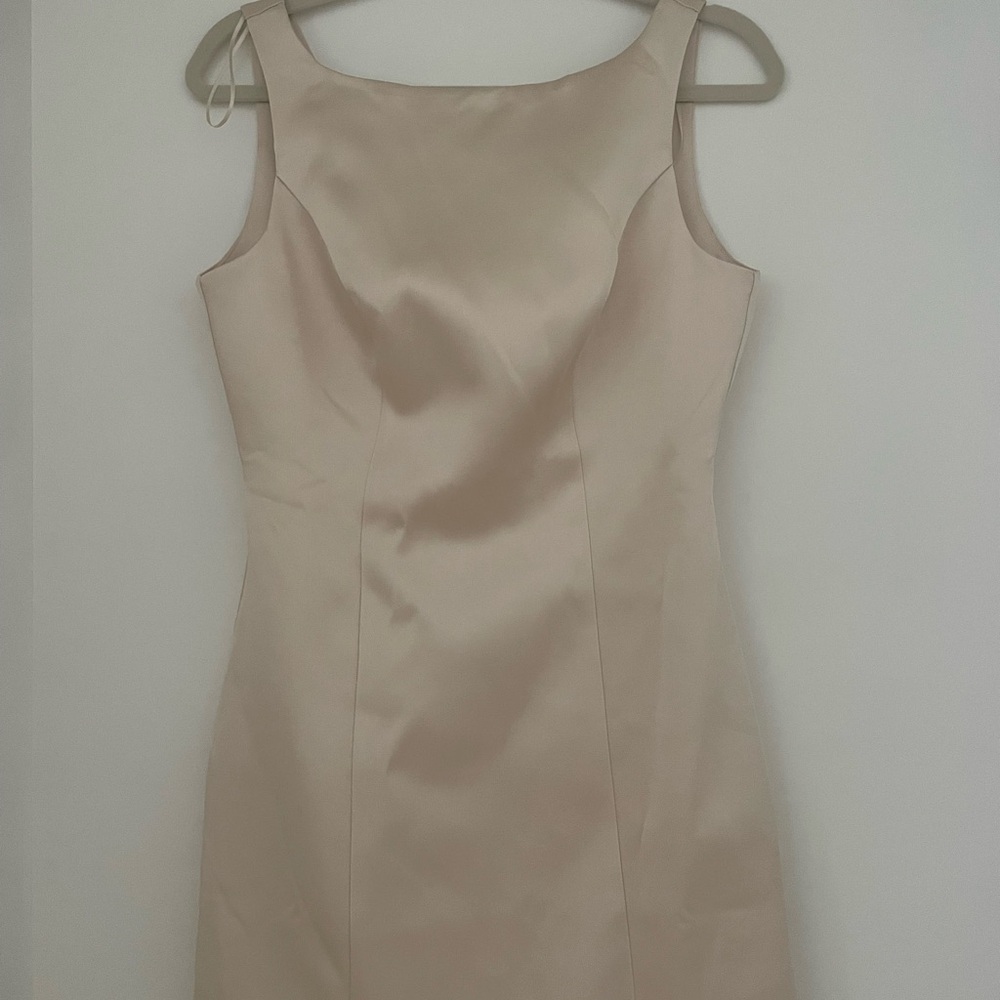 ASTR Cream Satin Mini Dress - Picture 2 of 4